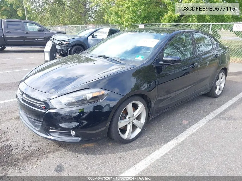 2014 Dodge Dart Gt VIN: 1C3CDFEB9ED677115 Lot: 40475267