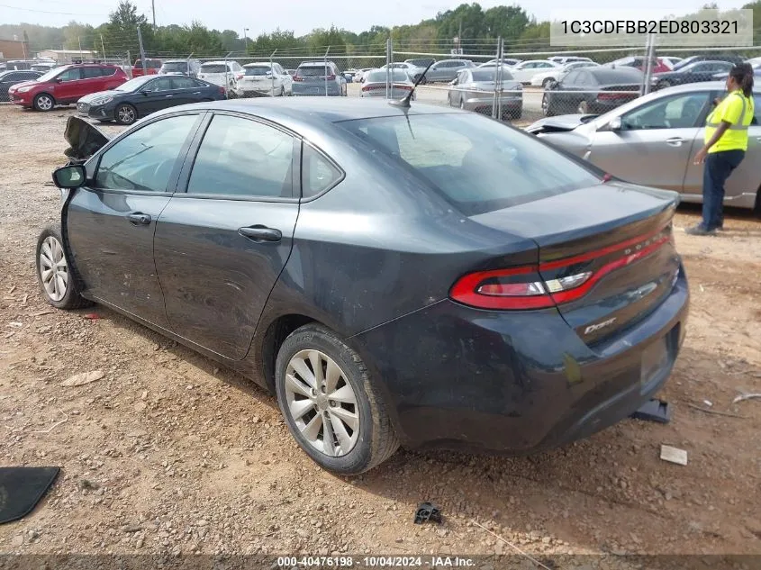 2014 Dodge Dart Sxt VIN: 1C3CDFBB2ED803321 Lot: 40476198