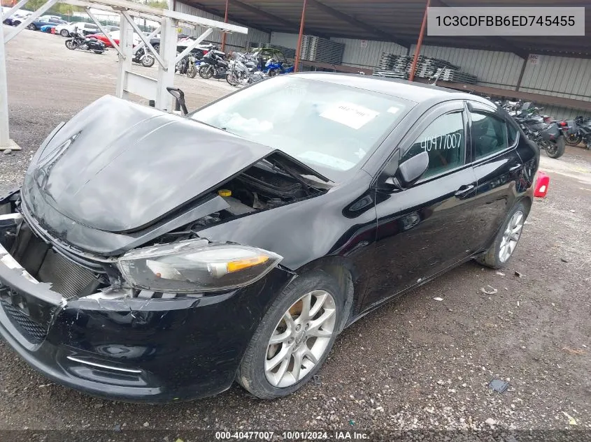 2014 Dodge Dart Sxt VIN: 1C3CDFBB6ED745455 Lot: 40477007