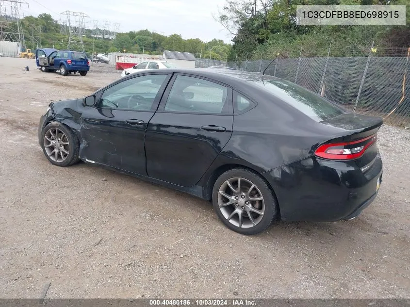 2014 Dodge Dart Sxt VIN: 1C3CDFBB8ED698915 Lot: 40480186