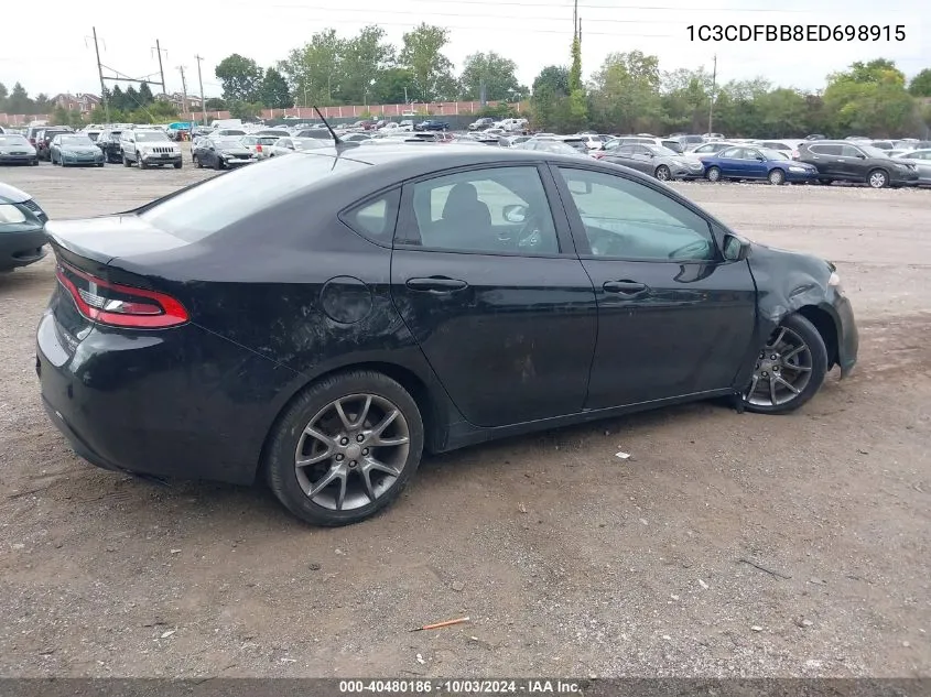 2014 Dodge Dart Sxt VIN: 1C3CDFBB8ED698915 Lot: 40480186