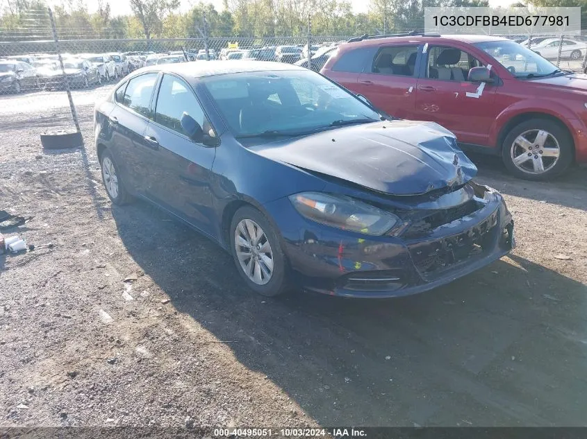 2014 Dodge Dart Sxt VIN: 1C3CDFBB4ED677981 Lot: 40495051