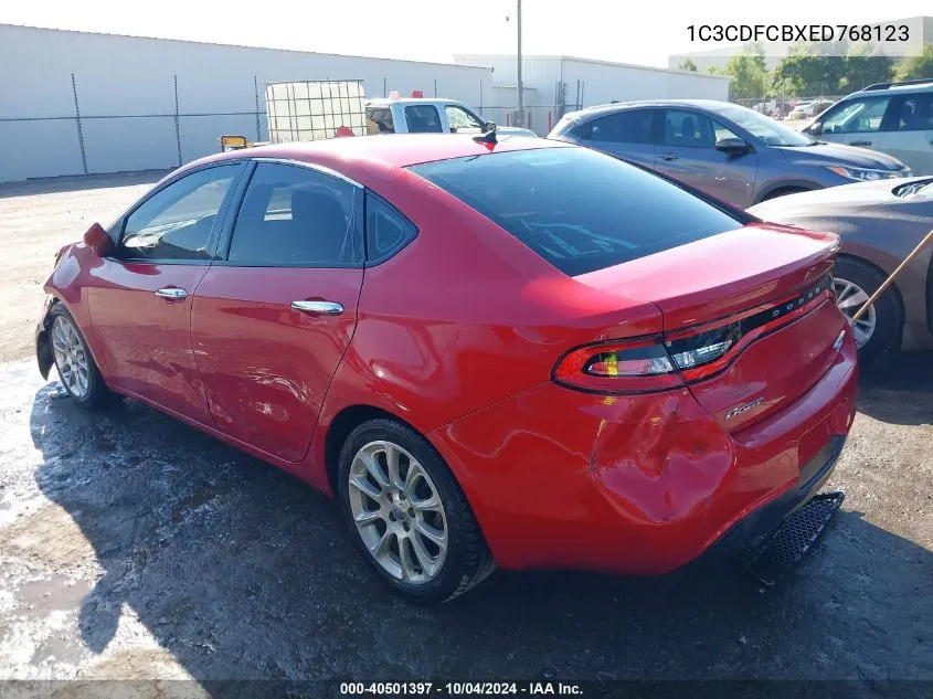 2014 Dodge Dart Limited VIN: 1C3CDFCBXED768123 Lot: 40501397