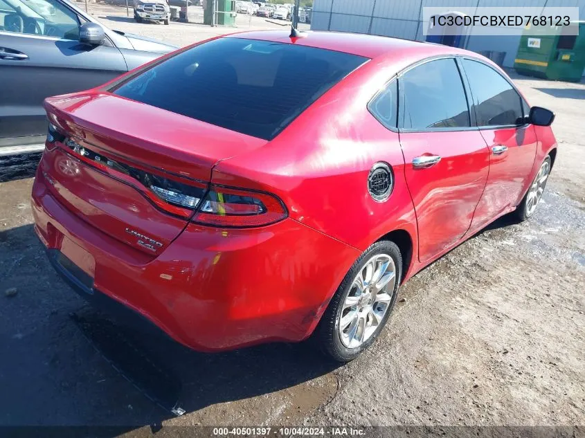 2014 Dodge Dart Limited VIN: 1C3CDFCBXED768123 Lot: 40501397