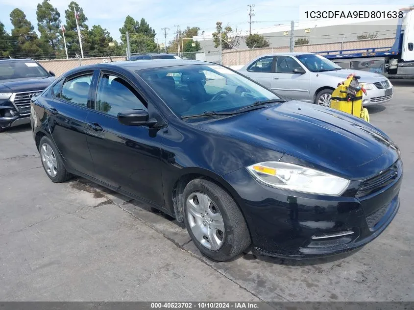 2014 Dodge Dart Se VIN: 1C3CDFAA9ED801638 Lot: 40523702