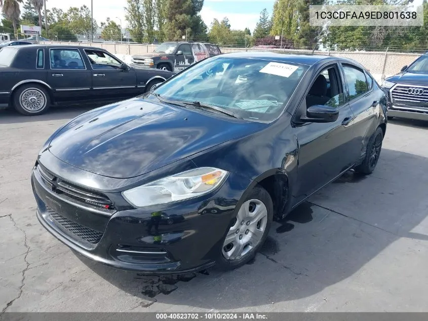 2014 Dodge Dart Se VIN: 1C3CDFAA9ED801638 Lot: 40523702