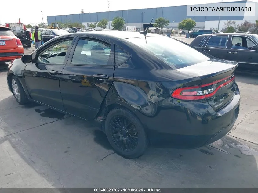 2014 Dodge Dart Se VIN: 1C3CDFAA9ED801638 Lot: 40523702