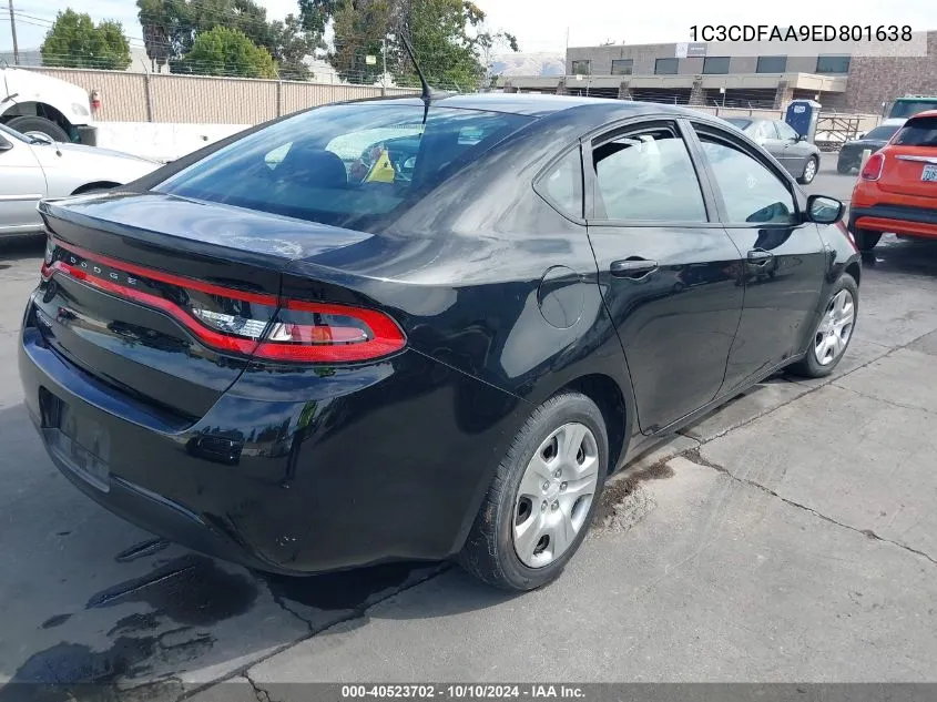 2014 Dodge Dart Se VIN: 1C3CDFAA9ED801638 Lot: 40523702