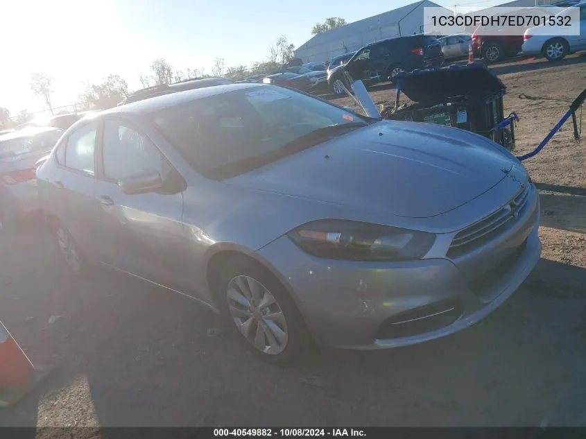 2014 Dodge Dart Aero VIN: 1C3CDFDH7ED701532 Lot: 40549882