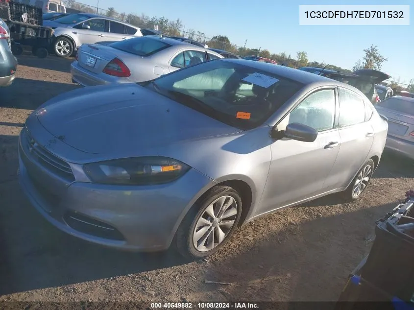 2014 Dodge Dart Aero VIN: 1C3CDFDH7ED701532 Lot: 40549882