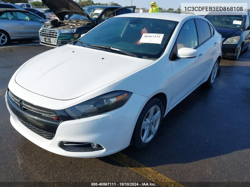 2014 Dodge Dart Gt VIN: 1C3CDFEB3ED868108 Lot: 40567111