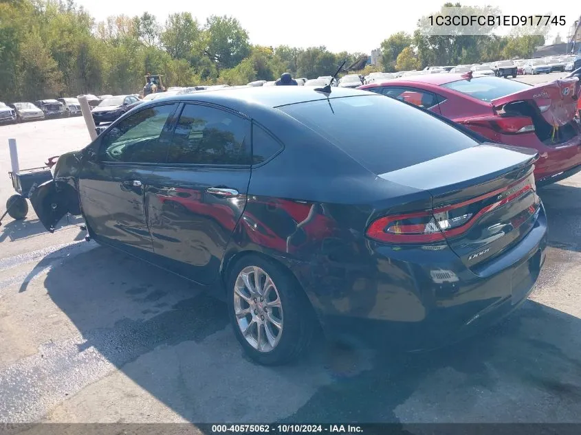 2014 Dodge Dart Limited VIN: 1C3CDFCB1ED917745 Lot: 40575062