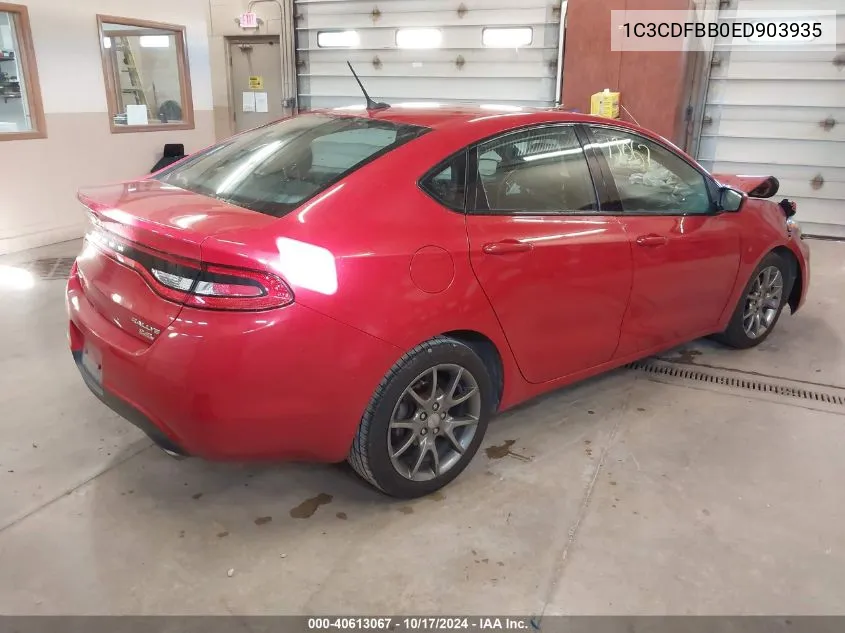 2014 Dodge Dart Sxt VIN: 1C3CDFBB0ED903935 Lot: 40613067