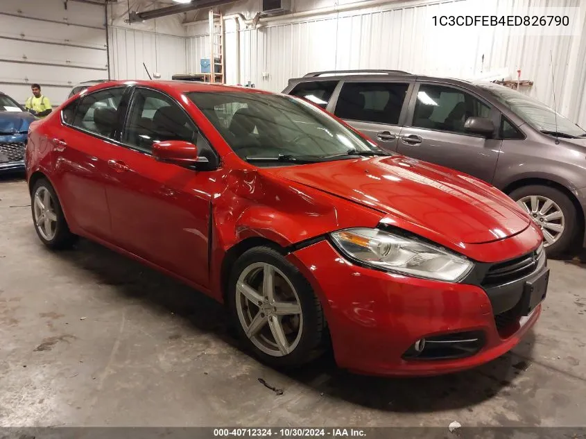 2014 Dodge Dart Gt VIN: 1C3CDFEB4ED826790 Lot: 40712324