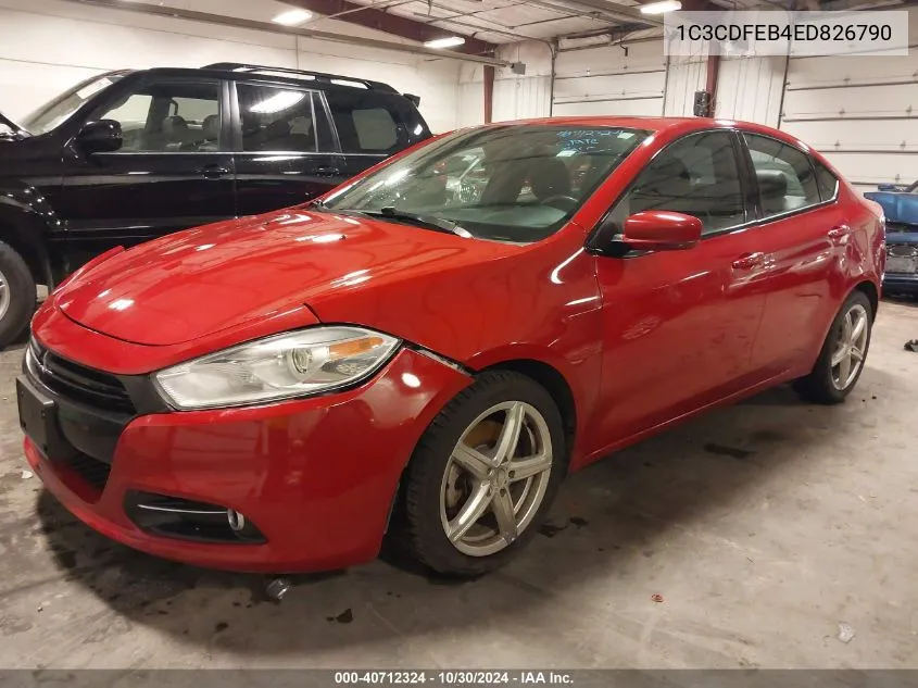 2014 Dodge Dart Gt VIN: 1C3CDFEB4ED826790 Lot: 40712324