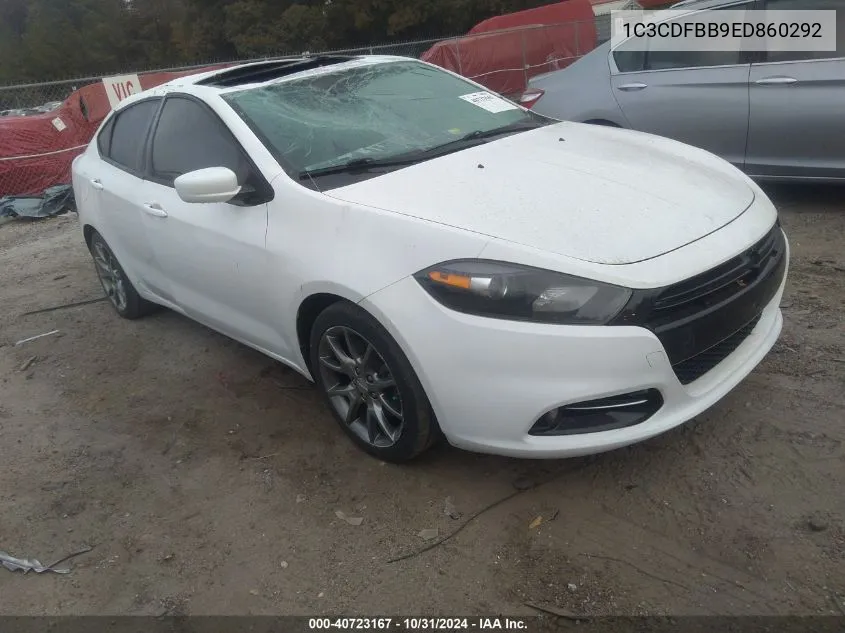 2014 Dodge Dart Sxt VIN: 1C3CDFBB9ED860292 Lot: 40723167