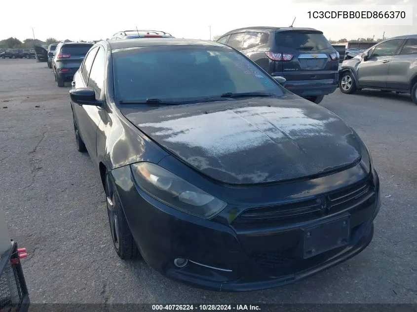 2014 Dodge Dart Sxt VIN: 1C3CDFBB0ED866370 Lot: 40726224