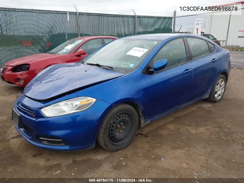 2014 Dodge Dart Se VIN: 1C3CDFAA5ED698878 Lot: 40754170