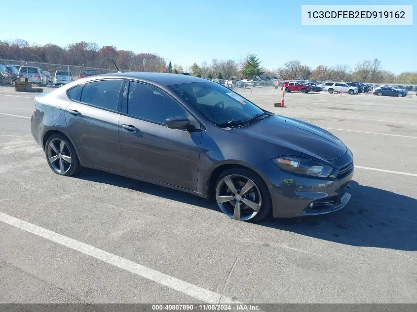 2014 Dodge Dart Gt VIN: 1C3CDFEB2ED919162 Lot: 40807890