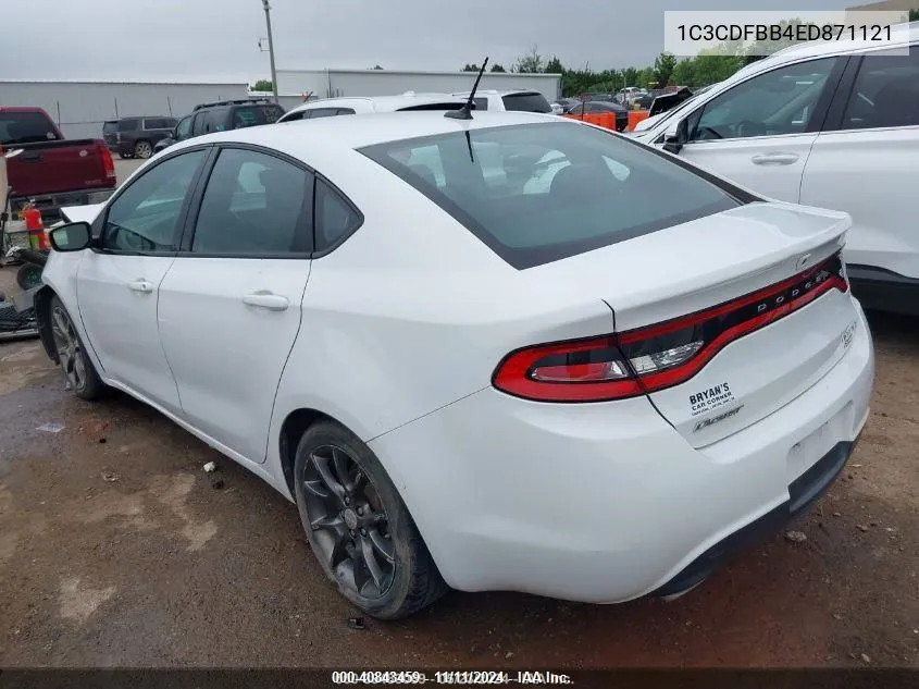 2014 Dodge Dart Sxt VIN: 1C3CDFBB4ED871121 Lot: 40843459