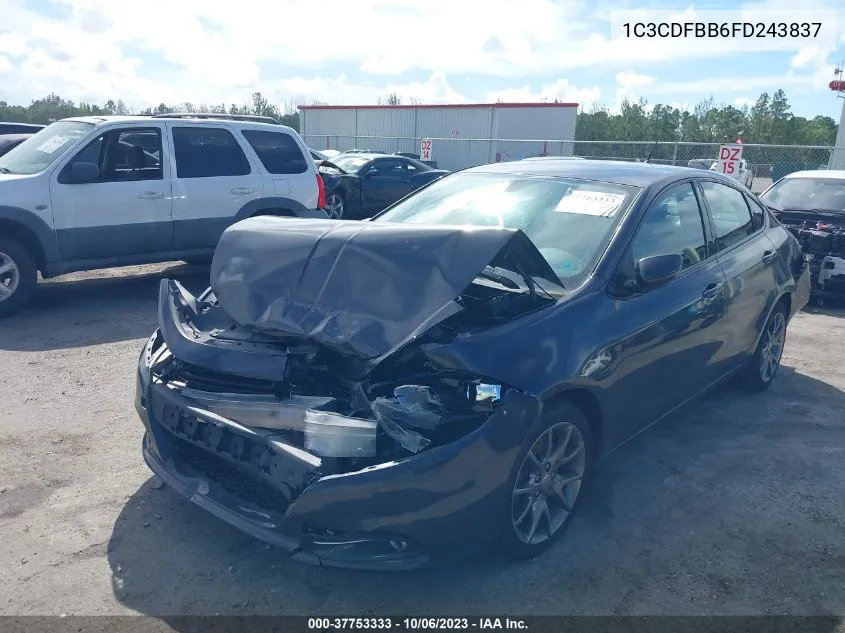 1C3CDFBB6FD243837 2015 Dodge Dart Sxt