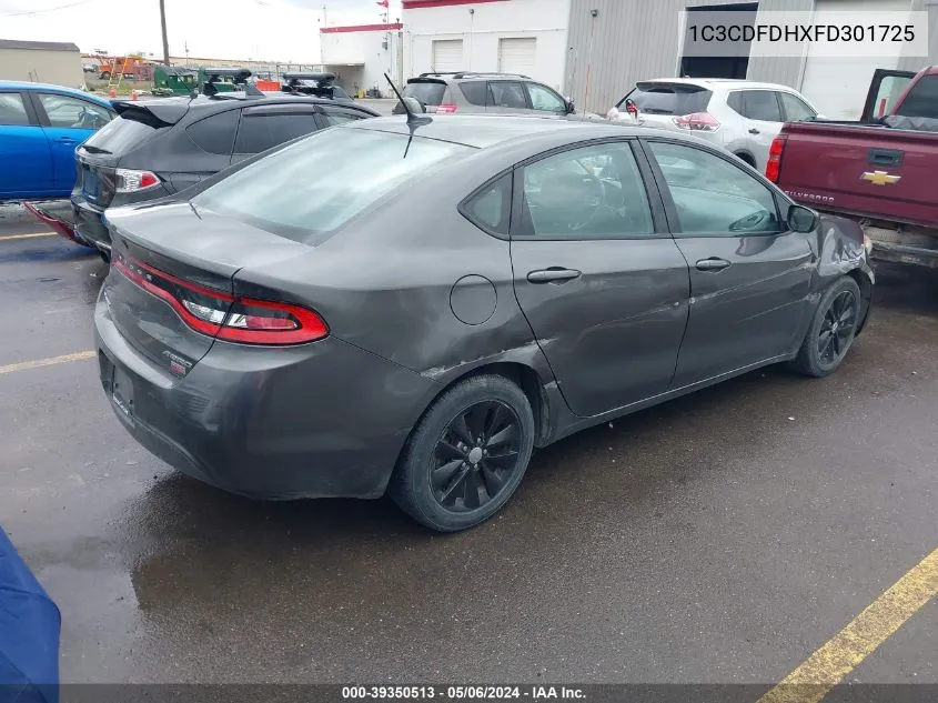 2015 Dodge Dart Aero VIN: 1C3CDFDHXFD301725 Lot: 39350513