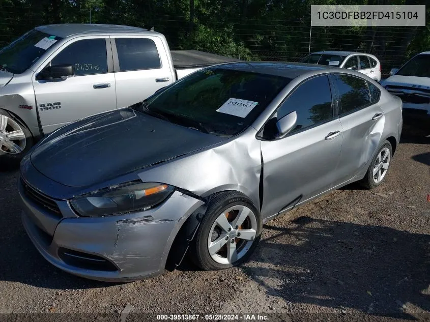 2015 Dodge Dart Sxt VIN: 1C3CDFBB2FD415104 Lot: 39513867