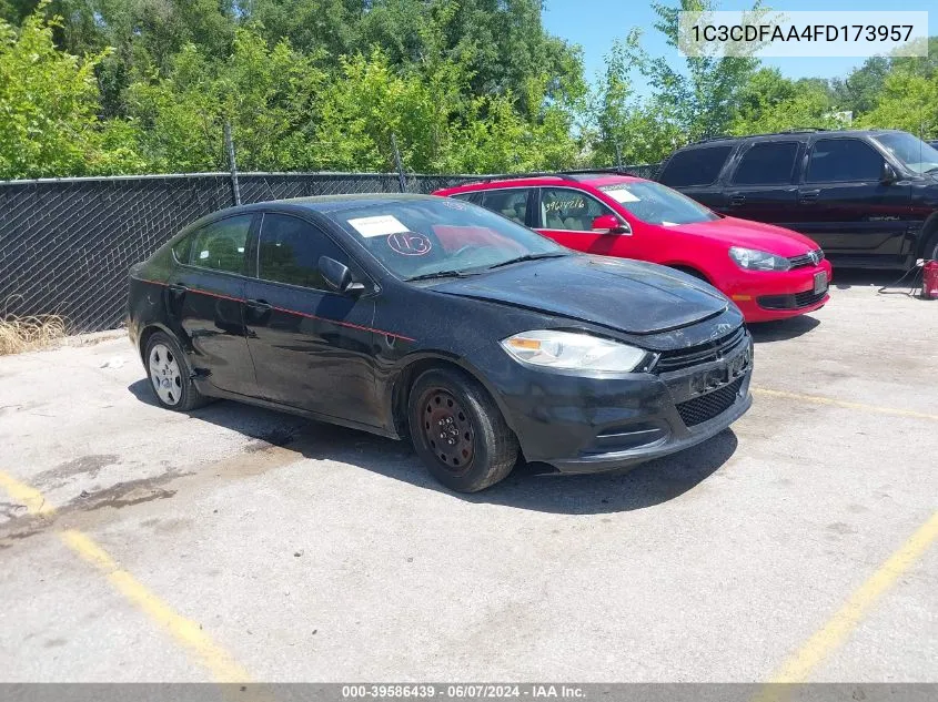 2015 Dodge Dart Se VIN: 1C3CDFAA4FD173957 Lot: 39586439