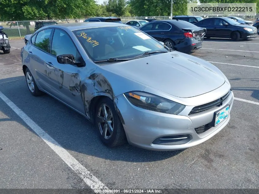 2015 Dodge Dart Sxt VIN: 1C3CDFBBXFD222215 Lot: 39696991