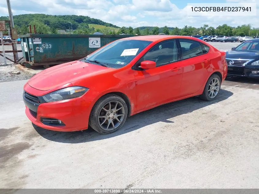 2015 Dodge Dart Sxt VIN: 1C3CDFBB4FD237941 Lot: 39713898