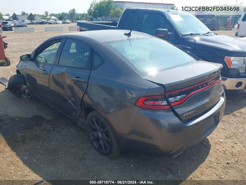 1C3CDFBB2FD345698 2015 Dodge Dart Sxt