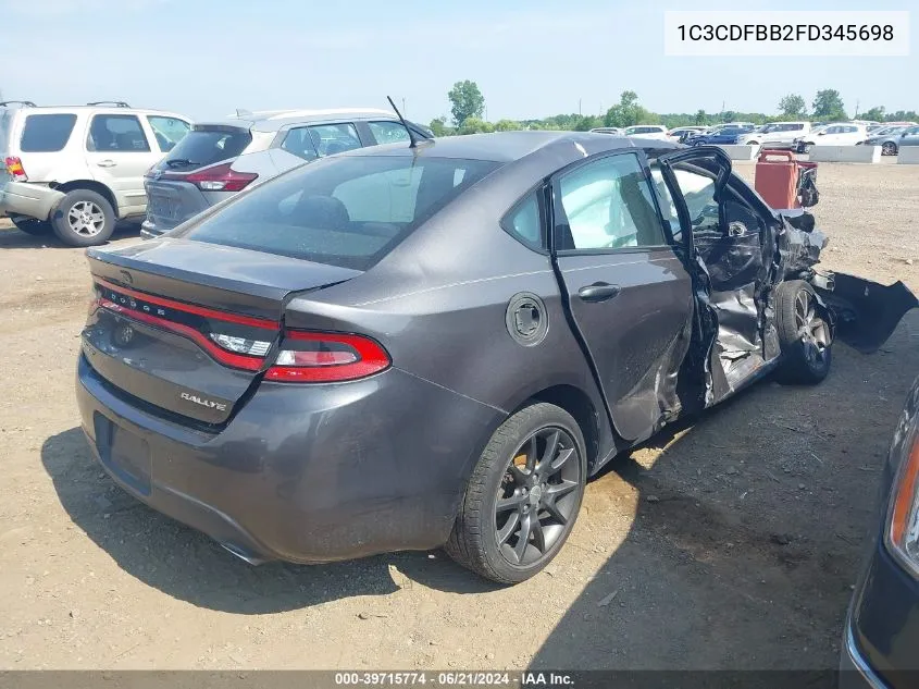 1C3CDFBB2FD345698 2015 Dodge Dart Sxt