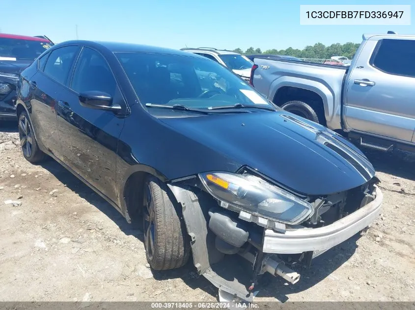 2015 Dodge Dart Sxt VIN: 1C3CDFBB7FD336947 Lot: 39718405