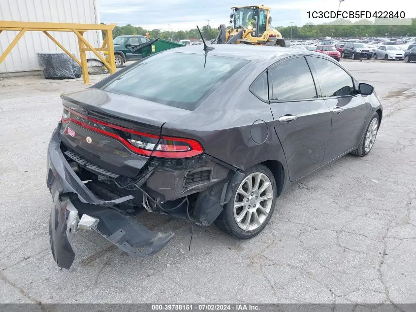 2015 Dodge Dart Limited VIN: 1C3CDFCB5FD422840 Lot: 39788151