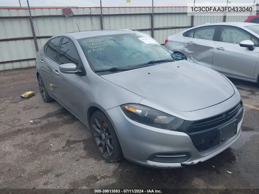 1C3CDFAA3FD433040 2015 Dodge Dart Se