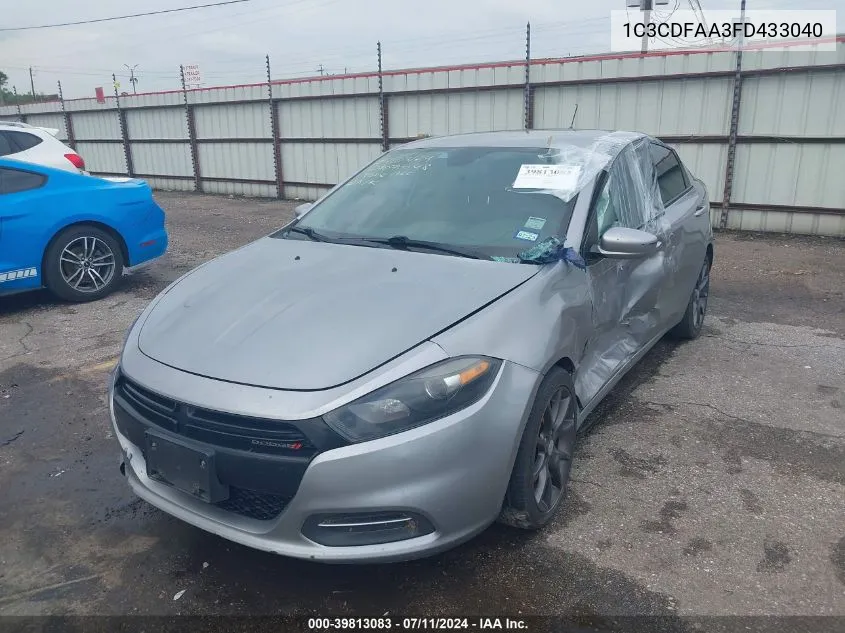 1C3CDFAA3FD433040 2015 Dodge Dart Se