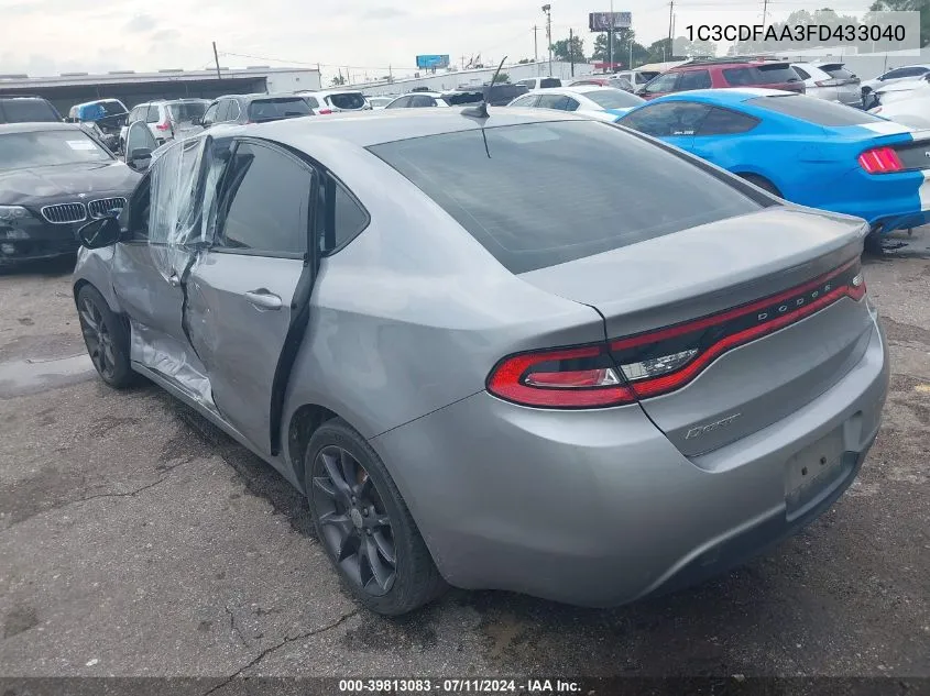 2015 Dodge Dart Se VIN: 1C3CDFAA3FD433040 Lot: 39813083