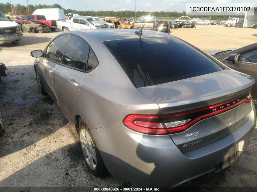 2015 Dodge Dart Se VIN: 1C3CDFAA1FD370102 Lot: 39846626