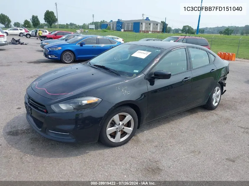 1C3CDFBB7FD151040 2015 Dodge Dart Sxt