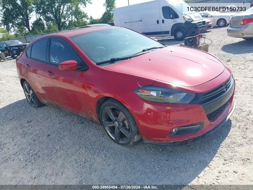 2015 Dodge Dart Gt VIN: 1C3CDFEB6FD150733 Lot: 39955494