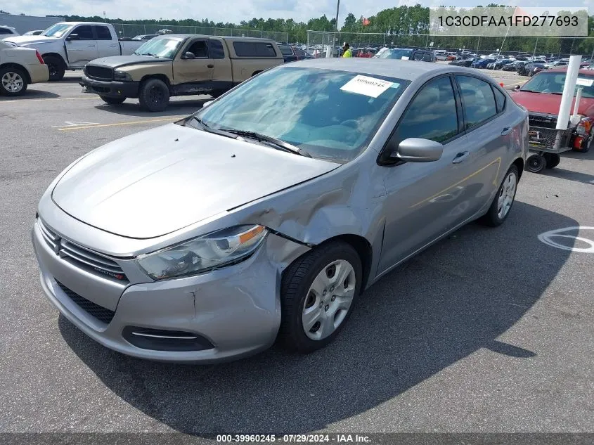 2015 Dodge Dart Se VIN: 1C3CDFAA1FD277693 Lot: 39960245