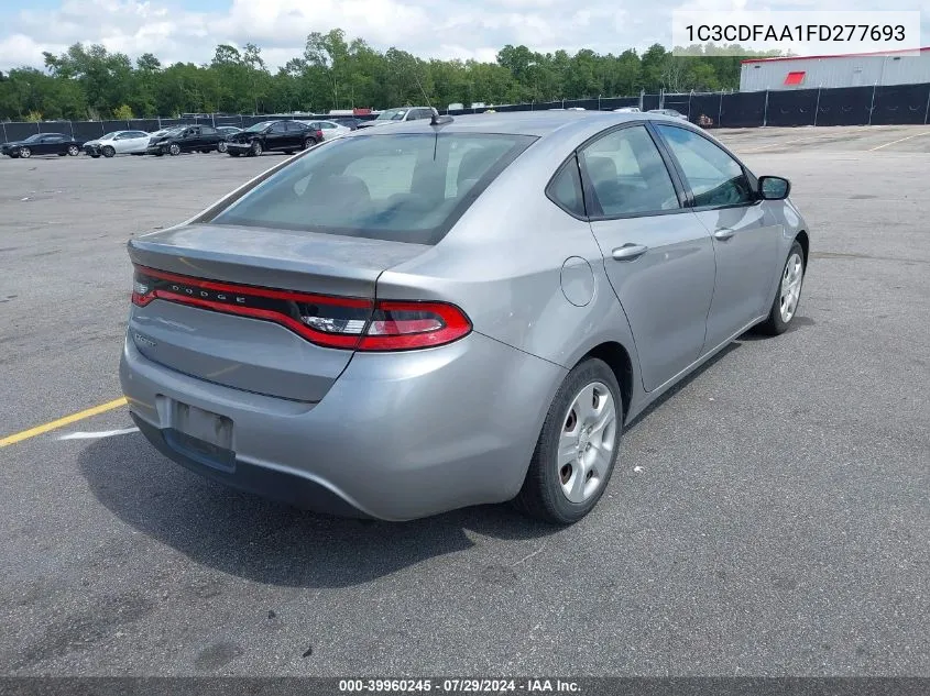 1C3CDFAA1FD277693 2015 Dodge Dart Se