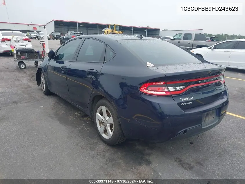 2015 Dodge Dart Sxt VIN: 1C3CDFBB9FD243623 Lot: 39971149