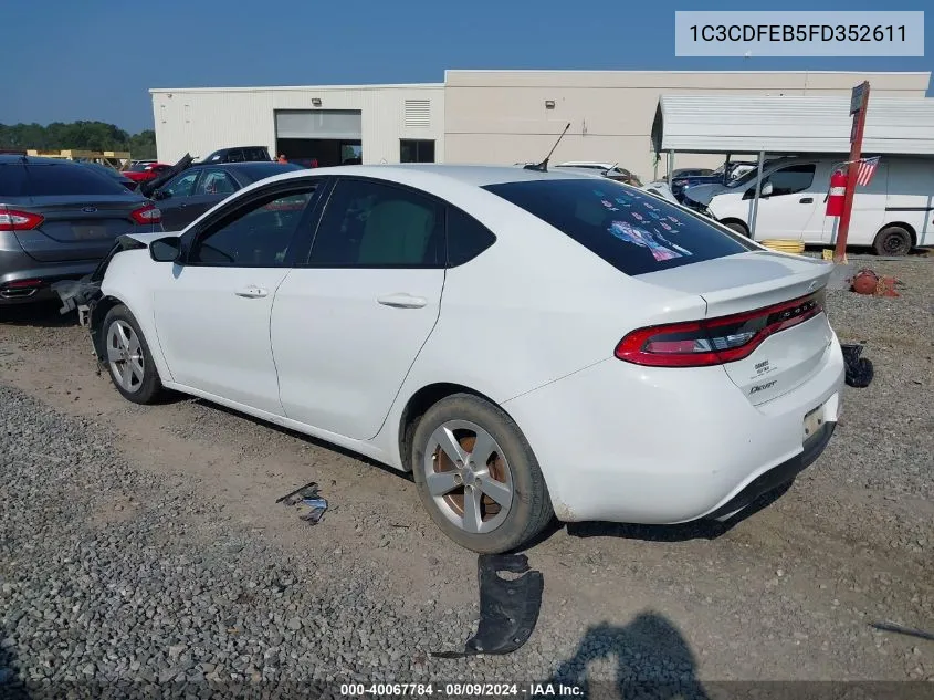 2015 Dodge Dart Gt VIN: 1C3CDFEB5FD352611 Lot: 40067784