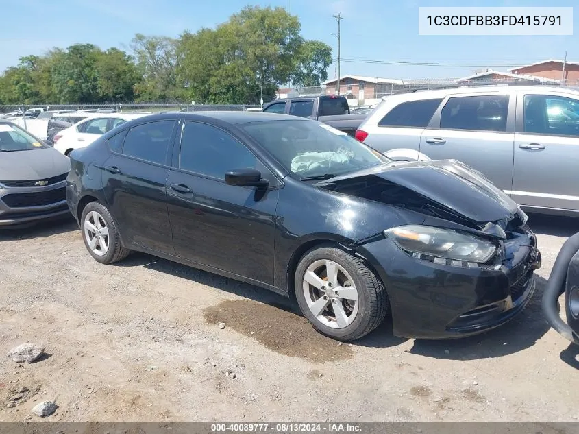 2015 Dodge Dart Sxt VIN: 1C3CDFBB3FD415791 Lot: 40089777