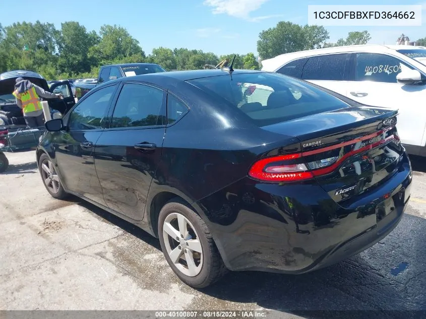 1C3CDFBBXFD364662 2015 Dodge Dart Sxt