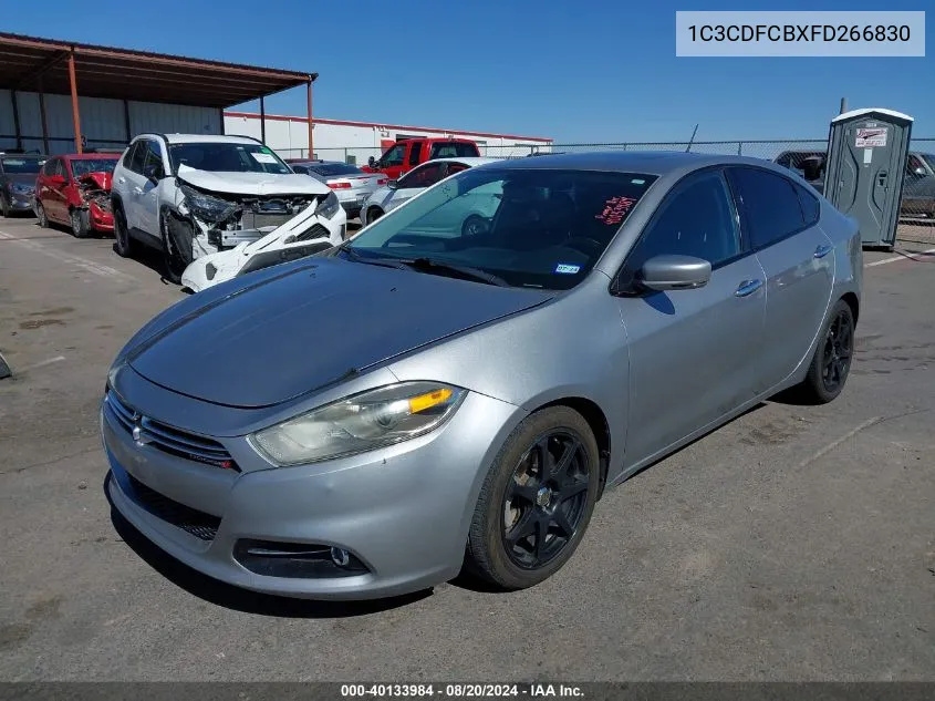 2015 Dodge Dart Limited VIN: 1C3CDFCBXFD266830 Lot: 40133984