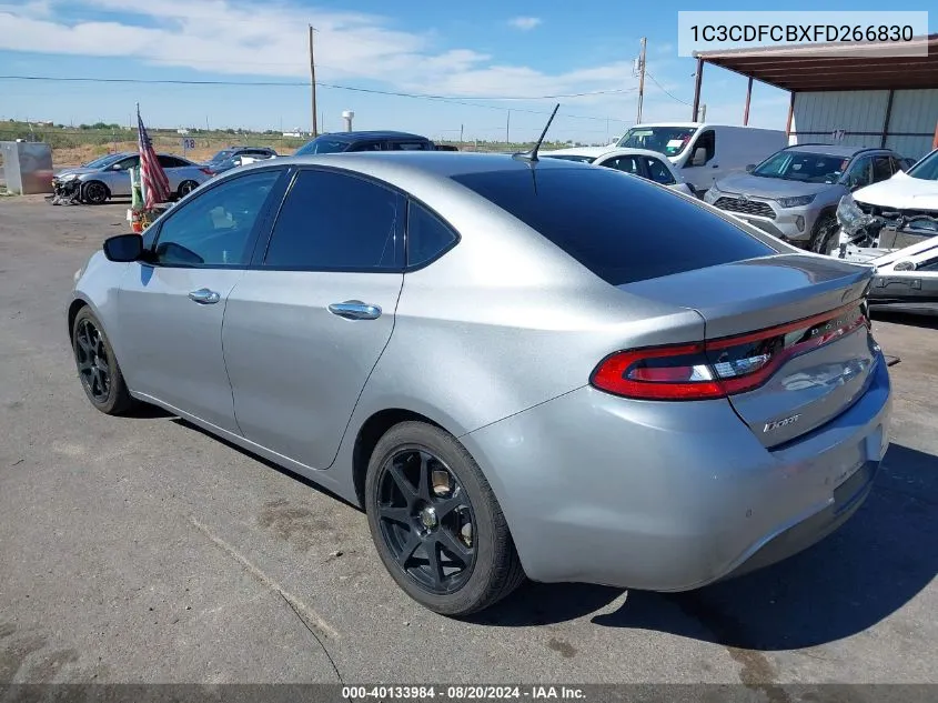 2015 Dodge Dart Limited VIN: 1C3CDFCBXFD266830 Lot: 40133984