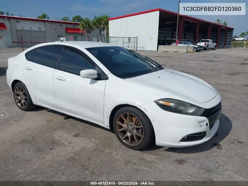 1C3CDFBB2FD120360 2015 Dodge Dart Sxt