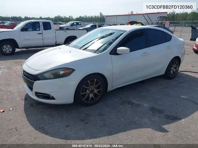 1C3CDFBB2FD120360 2015 Dodge Dart Sxt